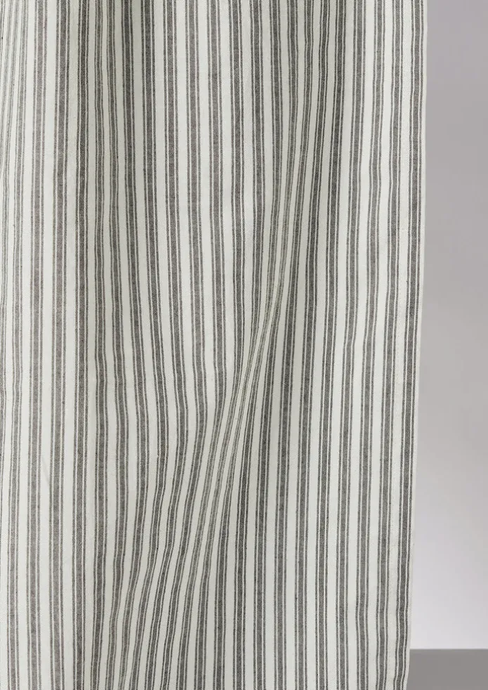 Organic Ticking Stripe Shower Curtain