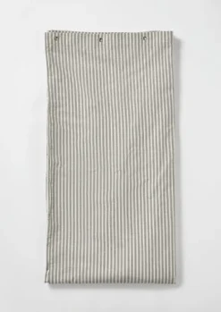 Organic Ticking Stripe Shower Curtain