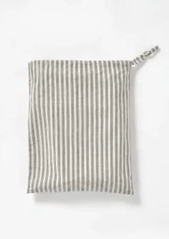 Organic Ticking Stripe Shower Curtain