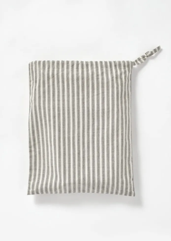 Organic Ticking Stripe Shower Curtain