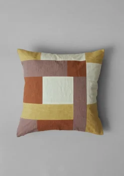 Patchwork Linen Cushion Cover