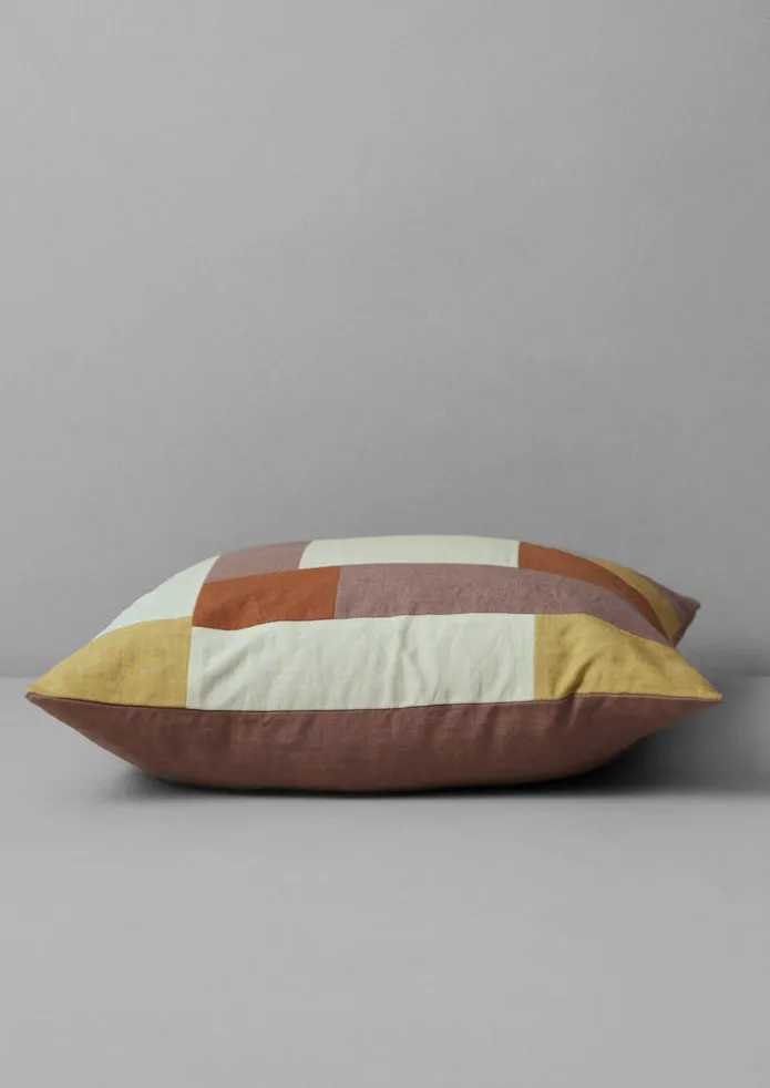 Patchwork Linen Cushion Cover