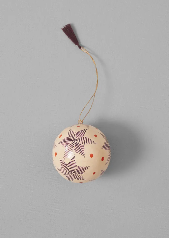 Pointed Star Hand Painted Bauble