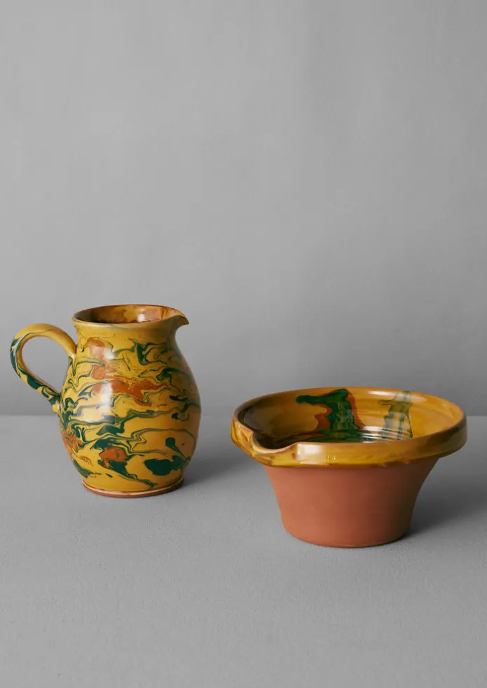Poterie Barbotine Marbled Pouring Bowl