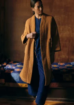 Quilted Cotton Long Gown