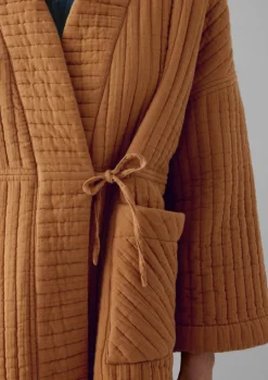 Quilted Cotton Long Gown