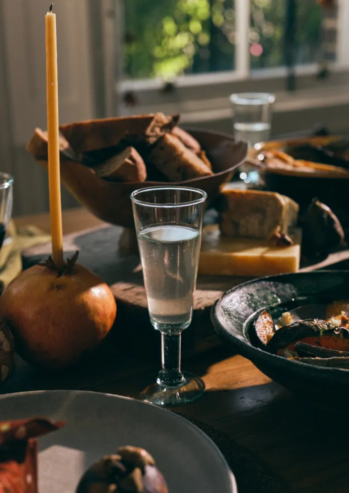 Recycled Bolivian Champagne Glasses Set