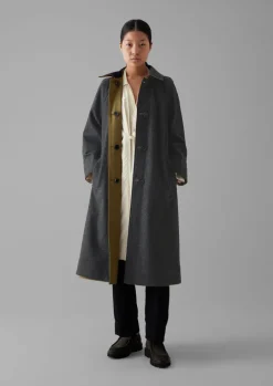 Reversible Cotton Wool Coat