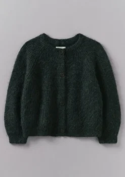 Ribbed Mohair Blend Cardigan