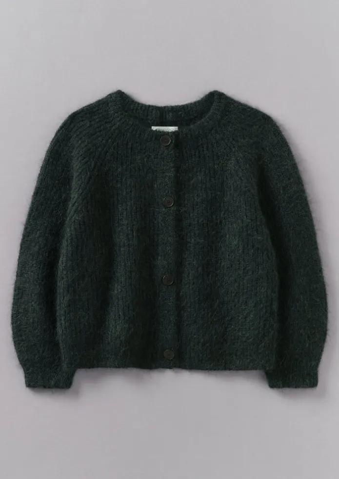 Ribbed Mohair Blend Cardigan