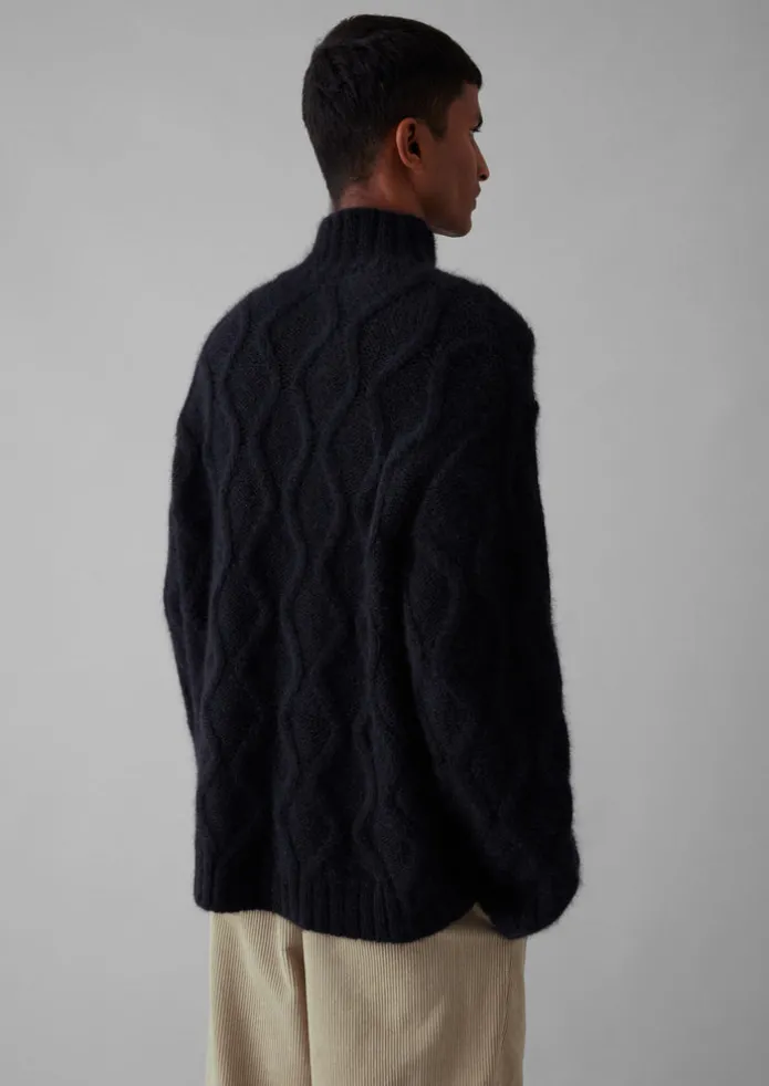 Roll Neck Cable Knit Sweater