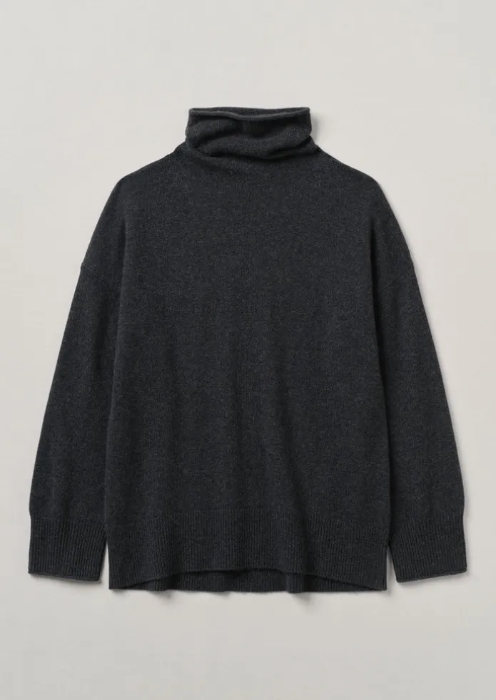 Roll Neck Wool Cashmere Sweater
