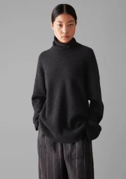 Roll Neck Wool Cashmere Sweater