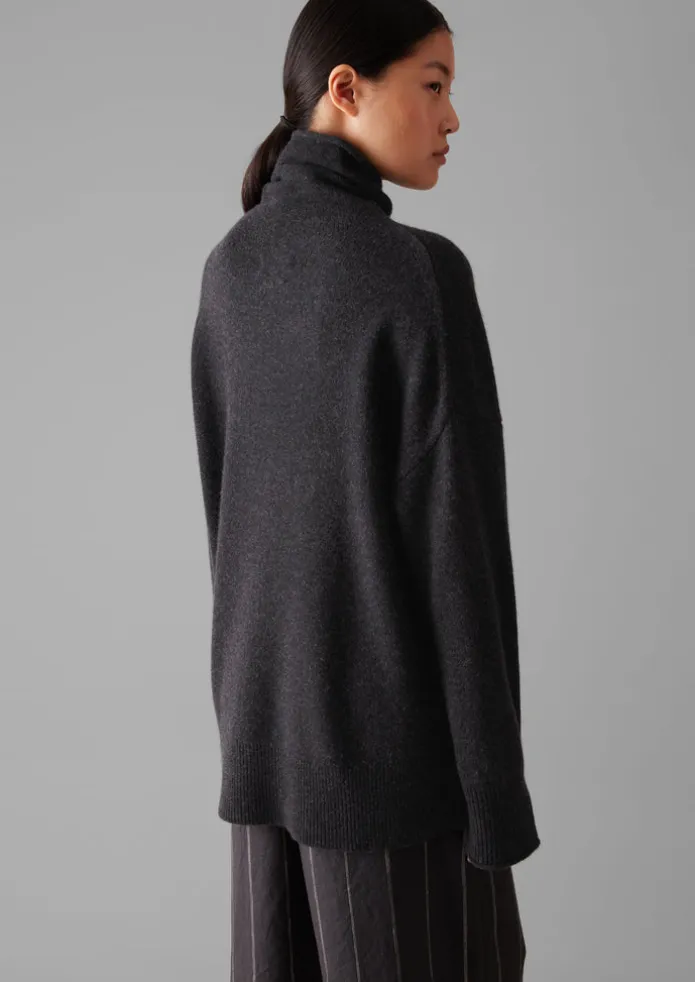 Roll Neck Wool Cashmere Sweater