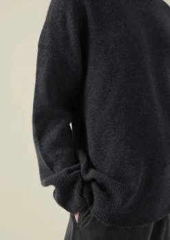 Roll Neck Wool Cashmere Sweater