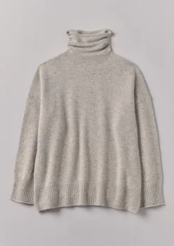 Roll Neck Wool Cashmere Sweater