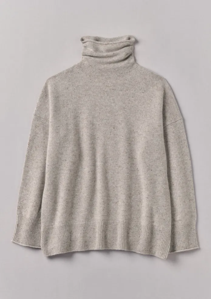 Roll Neck Wool Cashmere Sweater