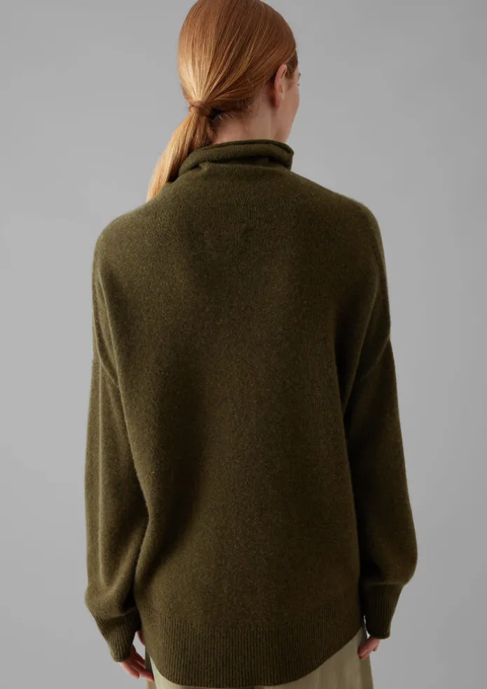 Roll Neck Wool Cashmere Sweater