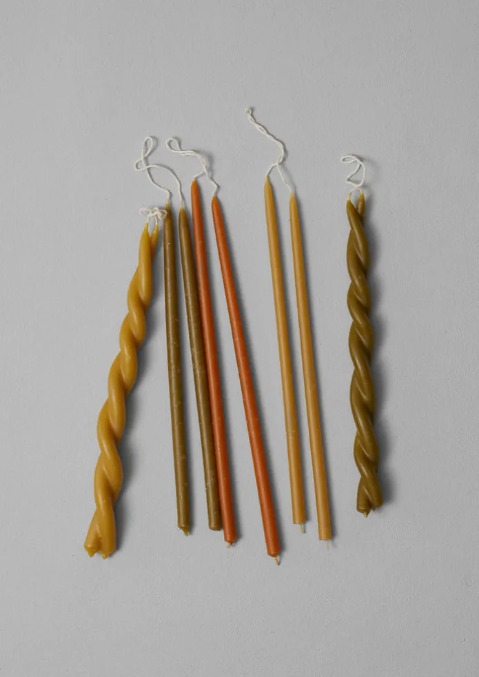 Skar Organics Beeswax Twist Dinner Candle