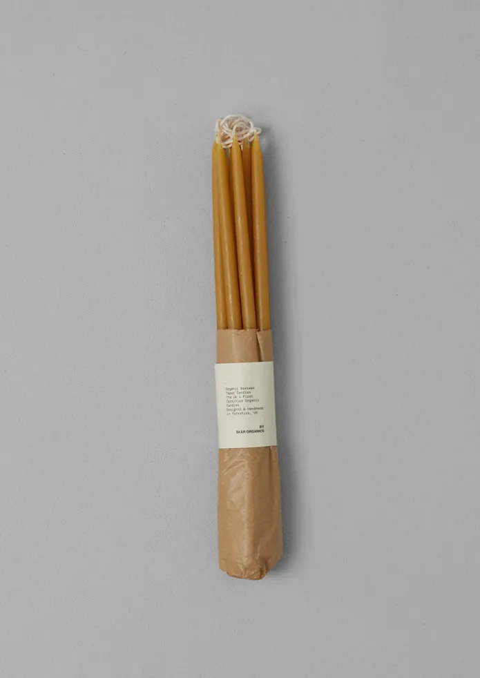Skar Organics Slim Beeswax Dinner Candle Set