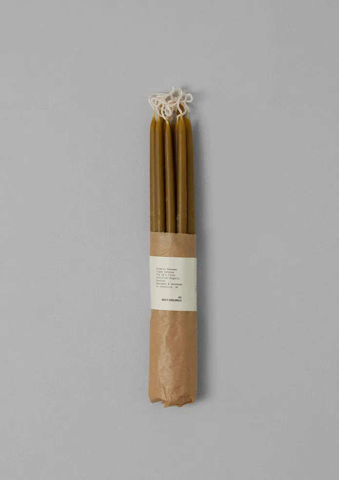 Skar Organics Slim Beeswax Dinner Candle Set