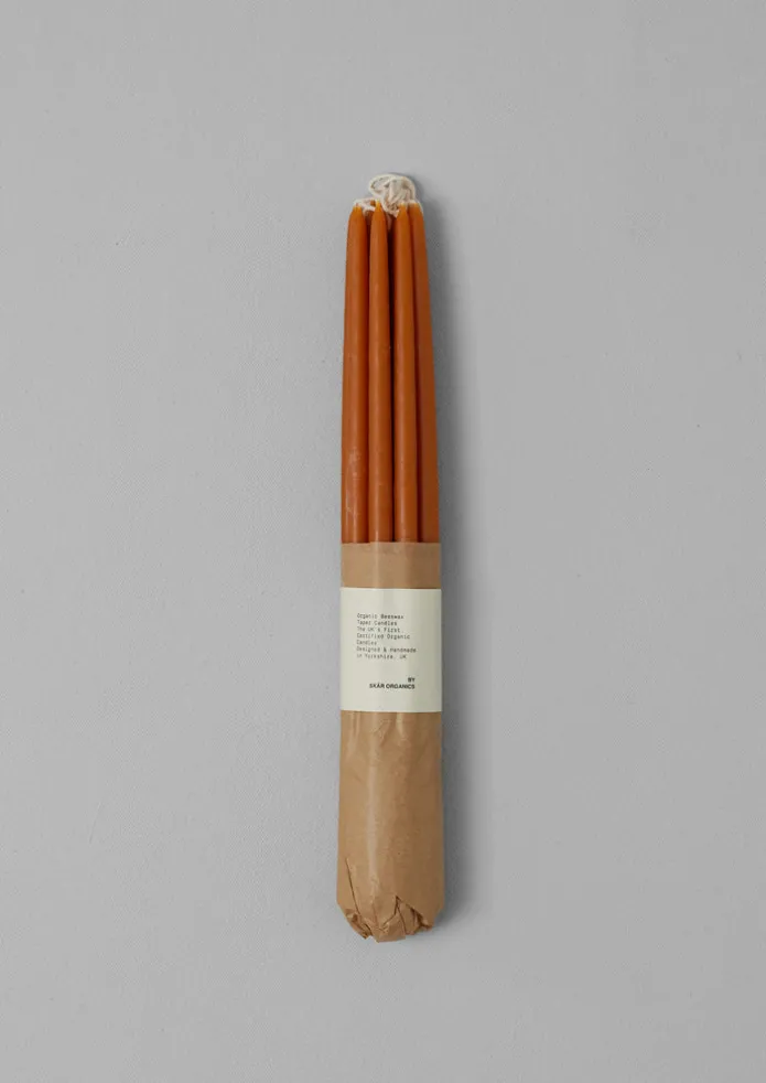 Skar Organics Slim Beeswax Dinner Candle Set