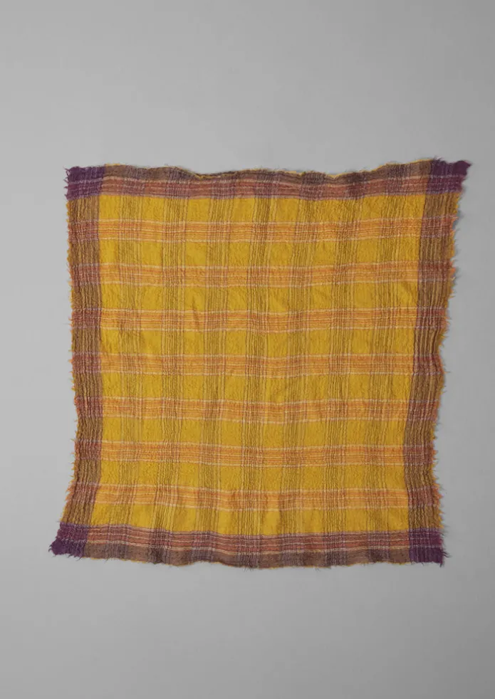 Stellar Boiled Wool Check Scarf