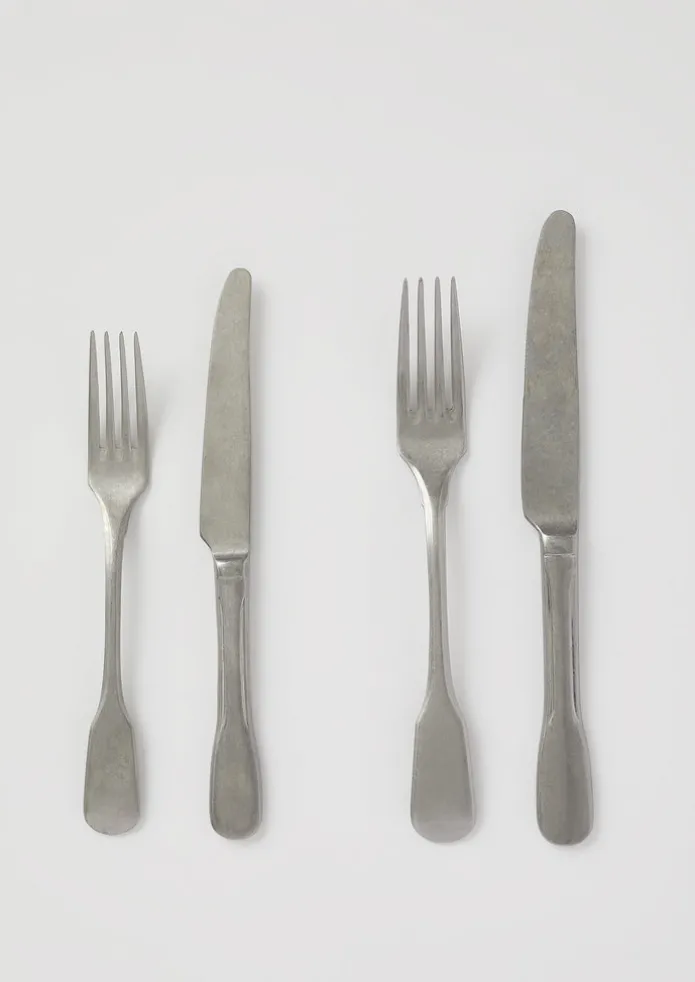 Stonewashed Small Knife and Fork Set
