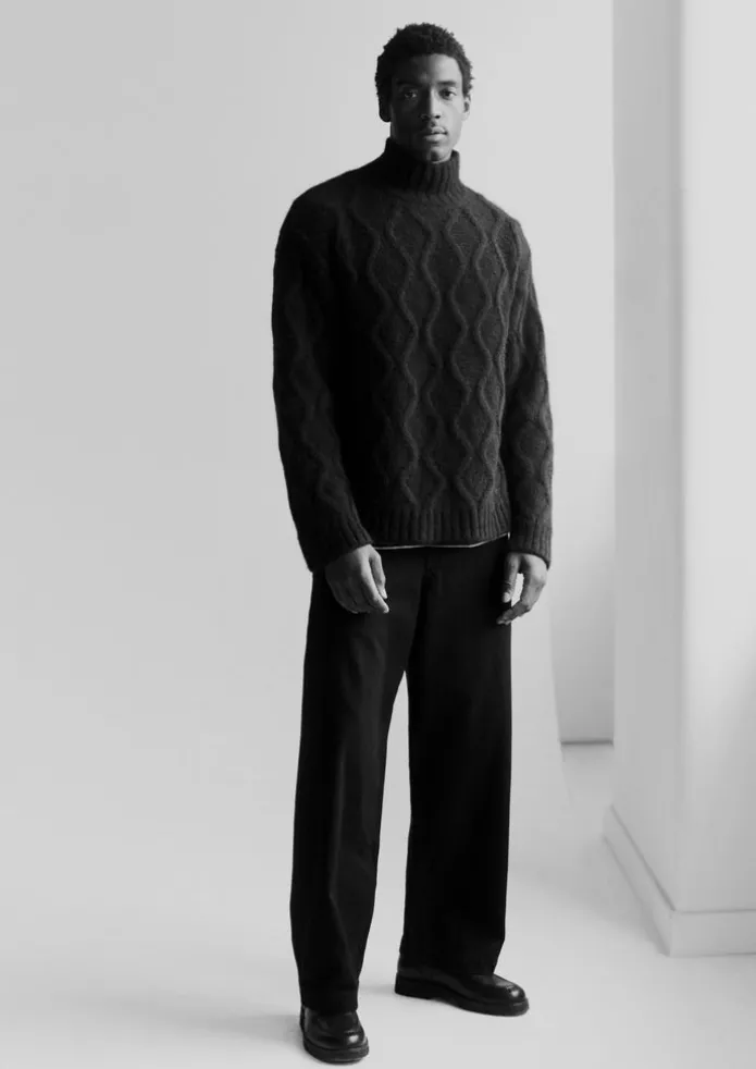 Straight Leg Denim Trousers