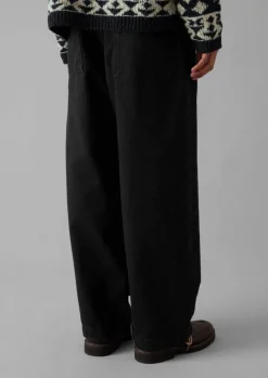 Straight Leg Denim Trousers