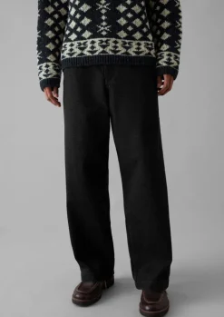 Straight Leg Denim Trousers