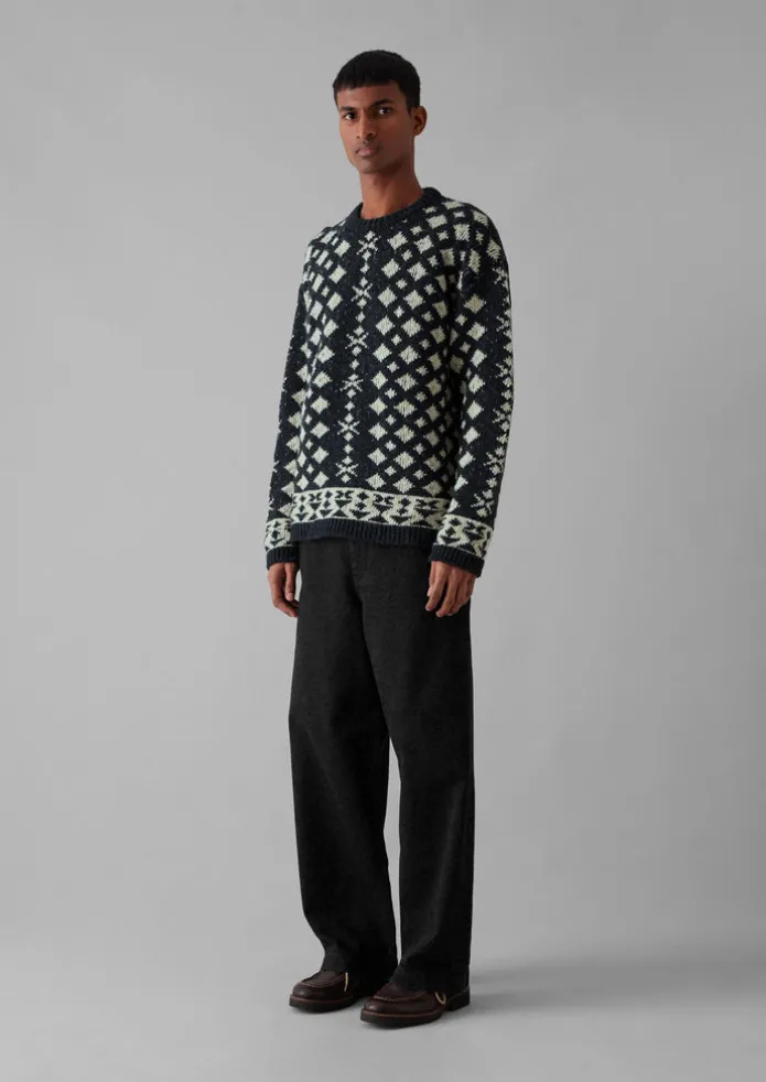 Straight Leg Denim Trousers