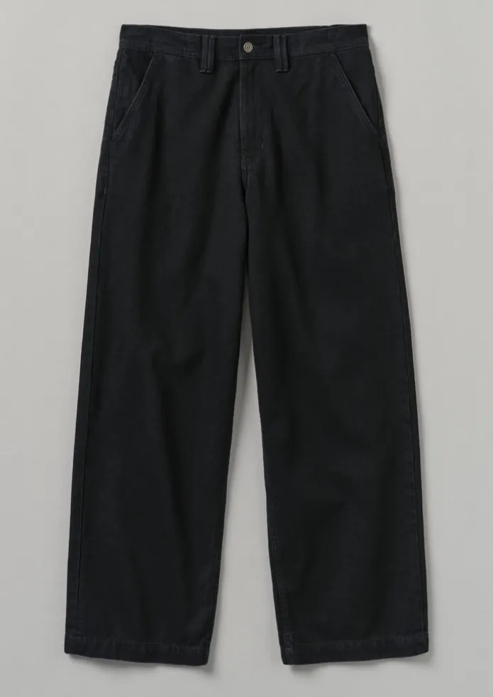 Straight Leg Denim Trousers