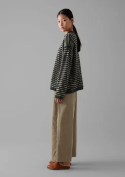 Stripe Alpaca Wool Sweater