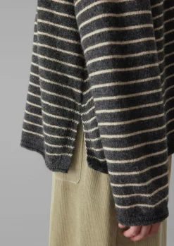 Stripe Alpaca Wool Sweater