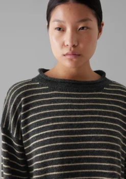 Stripe Alpaca Wool Sweater