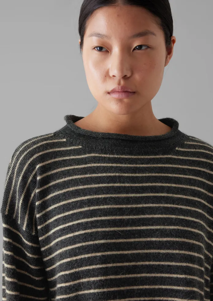 Stripe Alpaca Wool Sweater