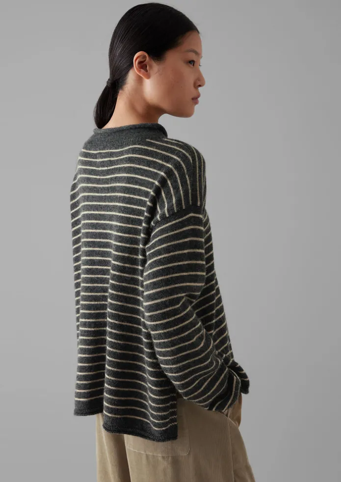 Stripe Alpaca Wool Sweater