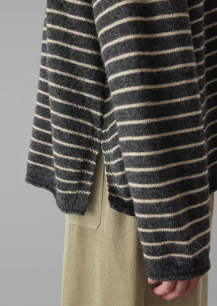 Stripe Alpaca Wool Sweater