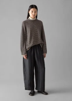 Stripe Linen Cotton Sweater