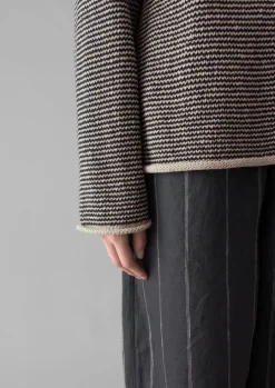 Stripe Linen Cotton Sweater