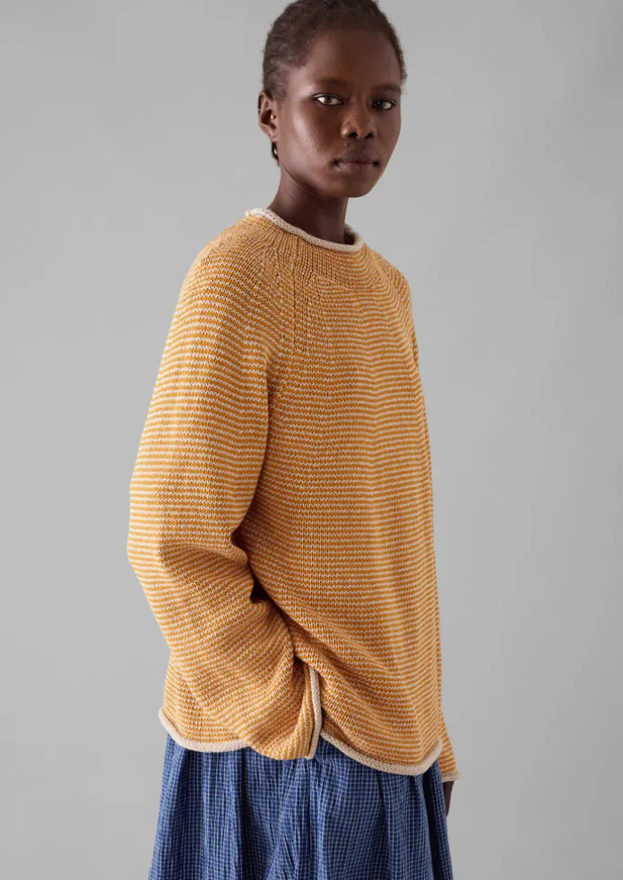 Stripe Linen Cotton Sweater