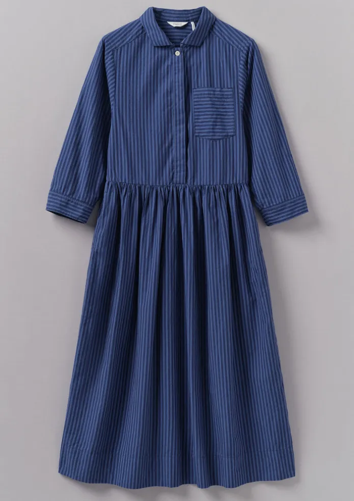 Stripe Poplin Shirt Dress