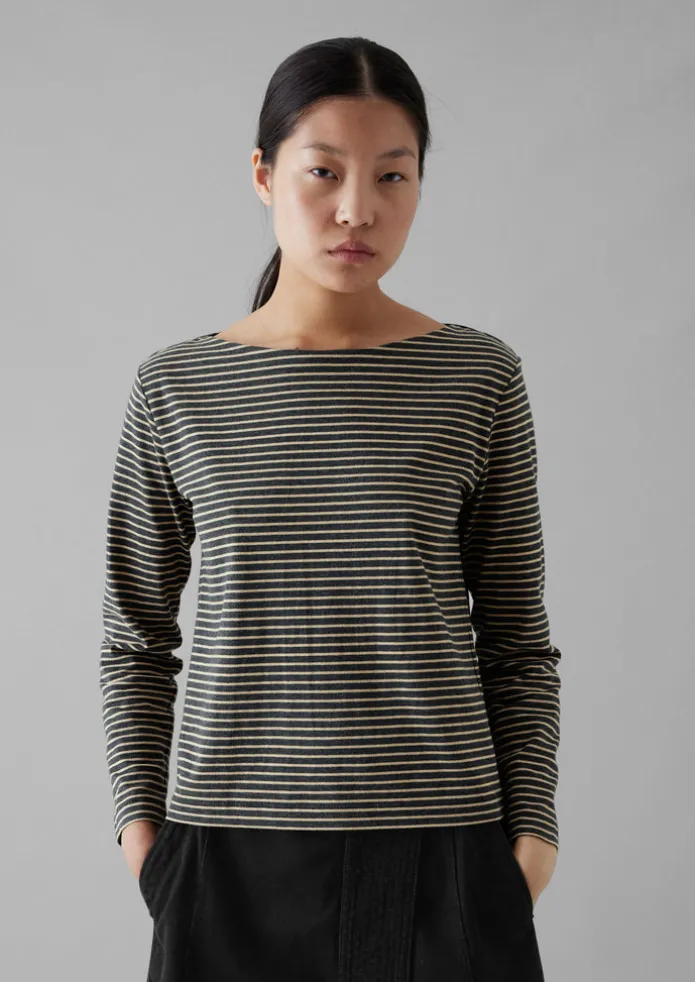 Stripe Soft Cotton Long Sleeve Tee