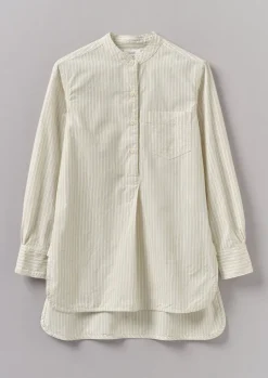 Taro Stripe Cotton Poplin Shirt
