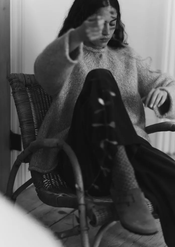 Textured Cotton Alpaca Sweater