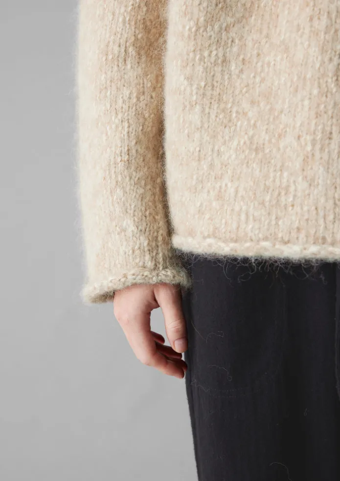Textured Cotton Alpaca Sweater