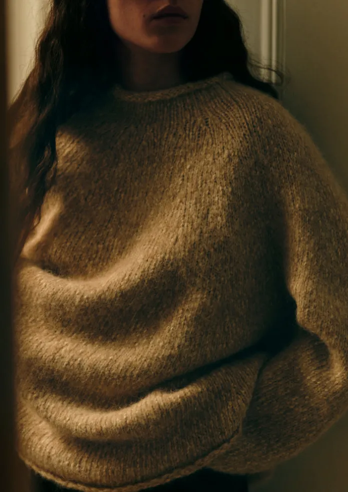 Textured Cotton Alpaca Sweater