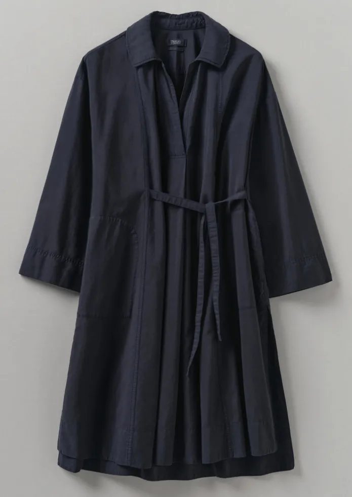 Textured Cotton Poplin Wrap Shirt