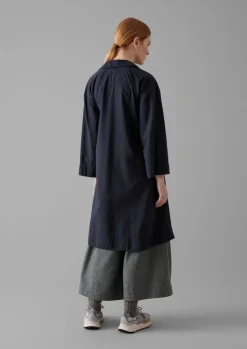 Textured Cotton Poplin Wrap Shirt
